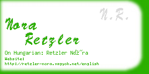 nora retzler business card